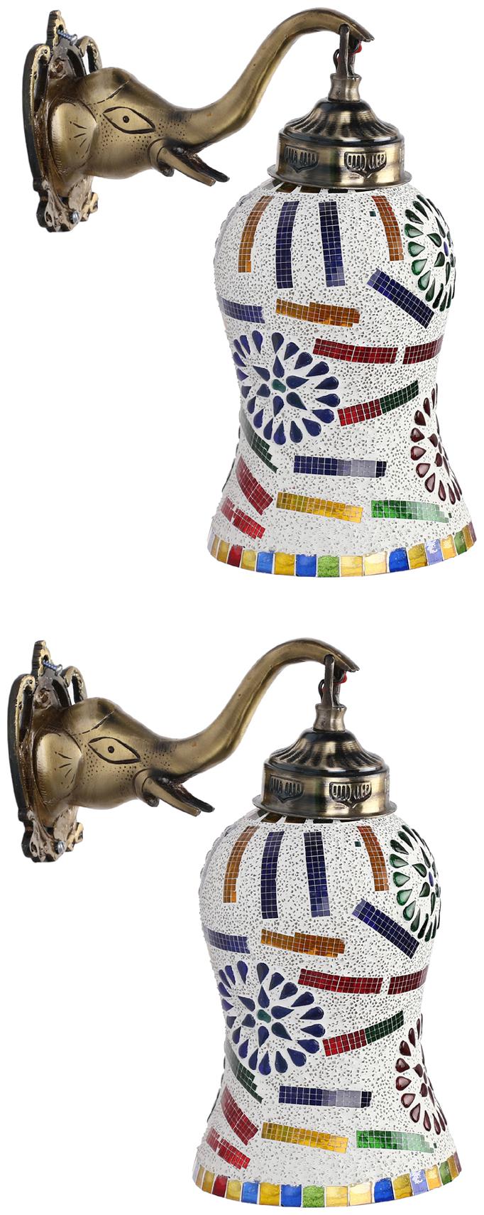 Somil New Stylish Hand Decorative Colorful Glass Wall Lamp Light With Elephant Shape Fitting ( Set Of Two )EW-eL69
Somil New Stylish Hand Decorative Colorful Glass Wall Lamp Light With Elephant Shape Fitting ( Set Of Two )EW-eL69