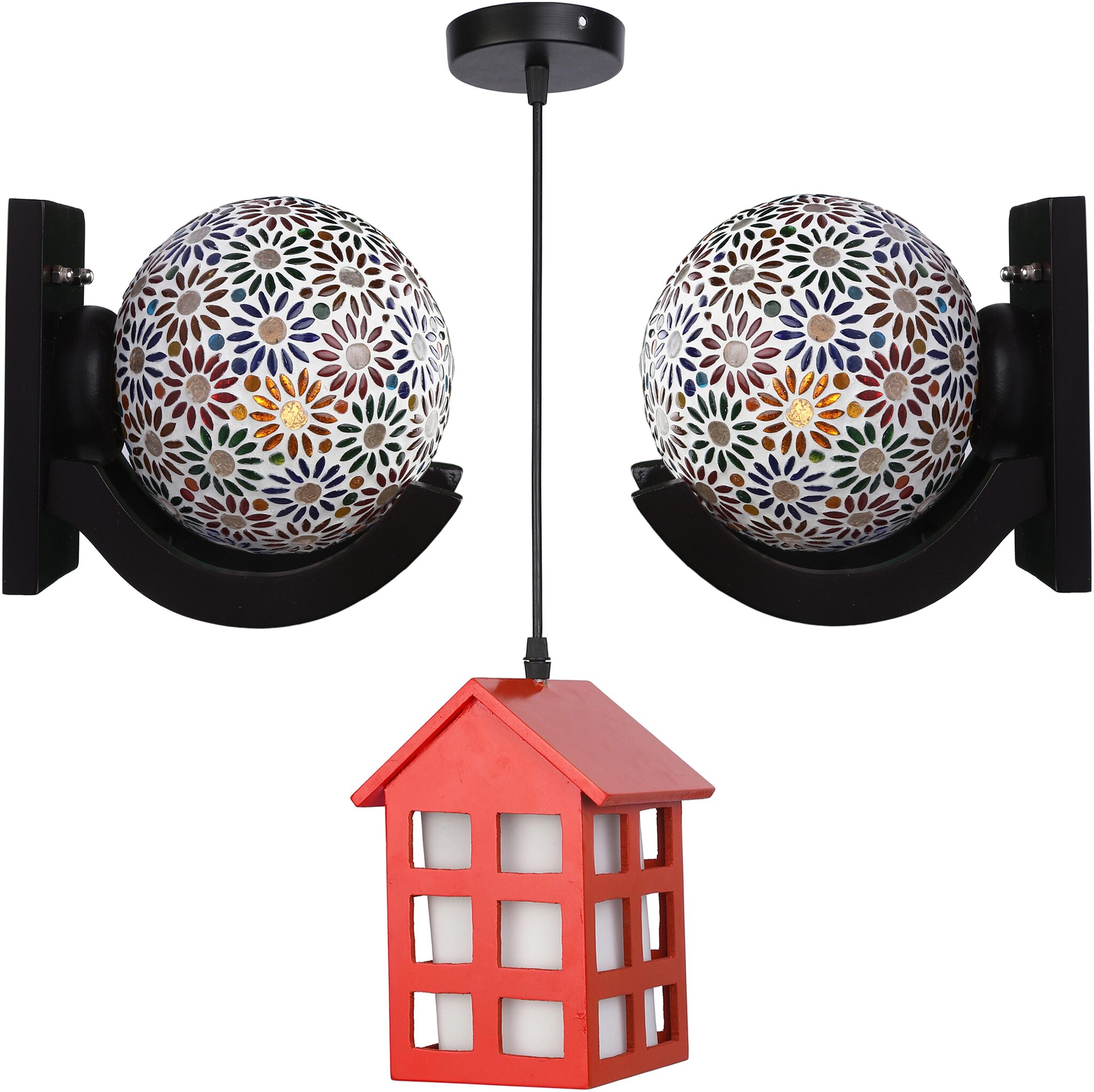 Somil Stylish Combo Of 2 Decorative Wall Globe Shape Lamp Light With 1 Hut Shape Ceiling Lamp
Somil Stylish Combo Of 2 Decorative Wall Globe Shape Lamp Light With 1 Hut Shape Ceiling Lamp