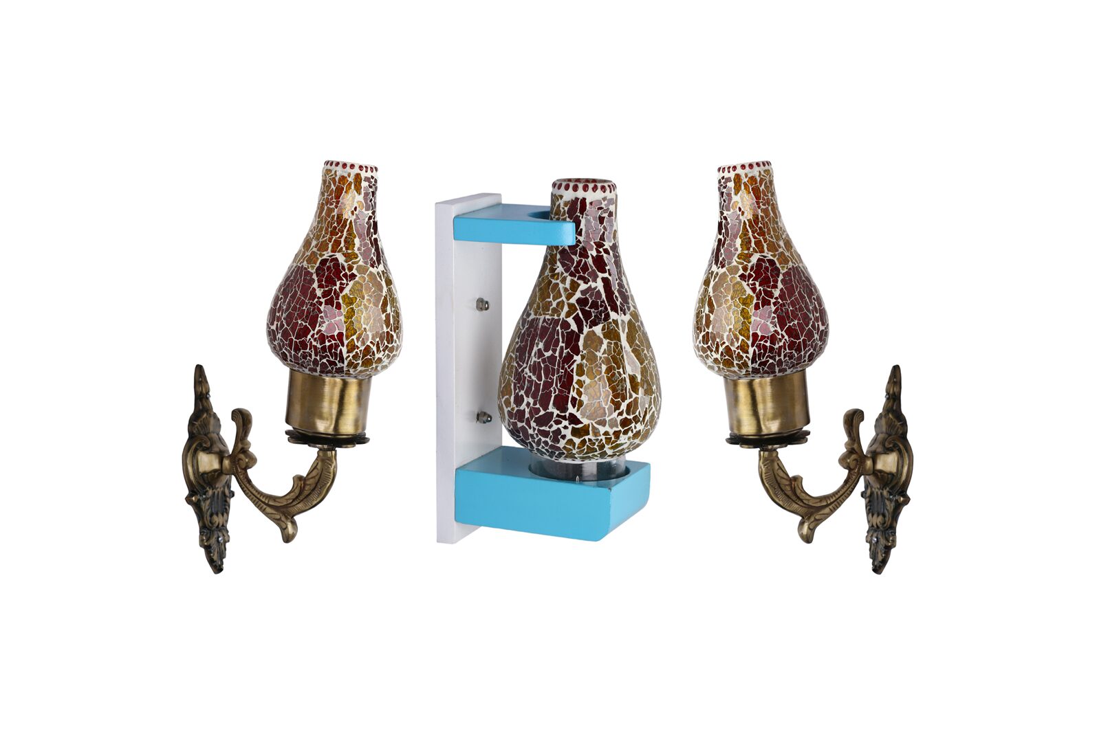 Somil Wall Lamp Light With Designer Wood And Metal Fitting And Decorative Colorful Glass Shade
Somil Wall Lamp Light With Designer Wood And Metal Fitting And Decorative Colorful Glass Shade