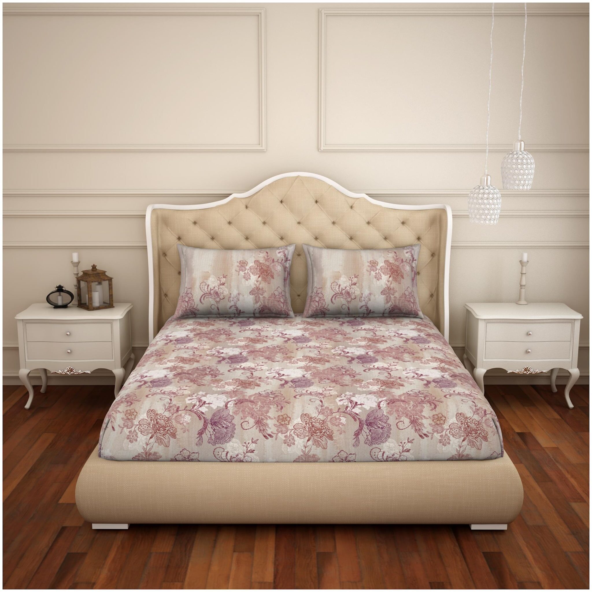Spaces Cotton Floral King Size Bedsheet 180 TC ( 1 Bedsheet With 2 Pillow Covers Maroon Beige )
Spaces Cotton Floral King Size Bedsheet 180 TC ( 1 Bedsheet With 2 Pillow Covers Maroon Beige )