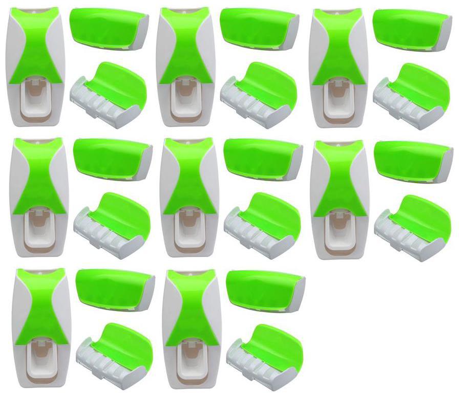 LOGGER - Automatic Toothpaste Dispenser with Toothbrush Holder Set of 8 pcs (Color - Green)
LOGGER - Automatic Toothpaste Dispenser with Toothbrush Holder Set of 8 pcs (Color - Green)