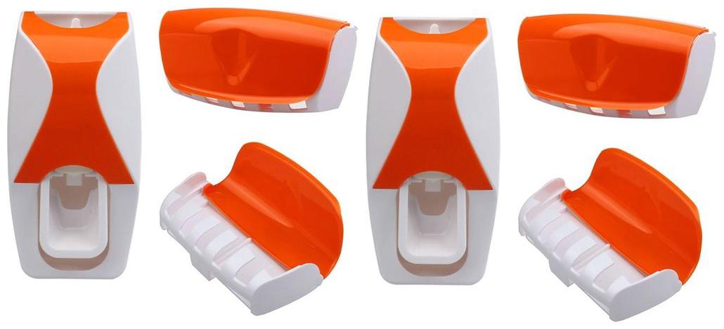 LOGGER - Automatic Toothpaste Dispenser with 5 Toothbrush Holder Set Wall Mount Stand Set of 2 pcs (Color Orange)
LOGGER - Automatic Toothpaste Dispenser with 5 Toothbrush Holder Set Wall Mount Stand Set of 2 pcs (Color Orange)
