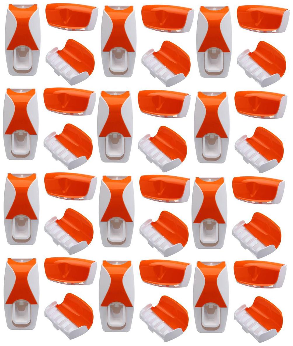 LOGGER - Automatic Toothpaste Dispenser with 5 Toothbrush Holder Set Wall Mount Stand Set of 12 pcs (Color Orange)
LOGGER - Automatic Toothpaste Dispenser with 5 Toothbrush Holder Set Wall Mount Stand Set of 12 pcs (Color Orange)