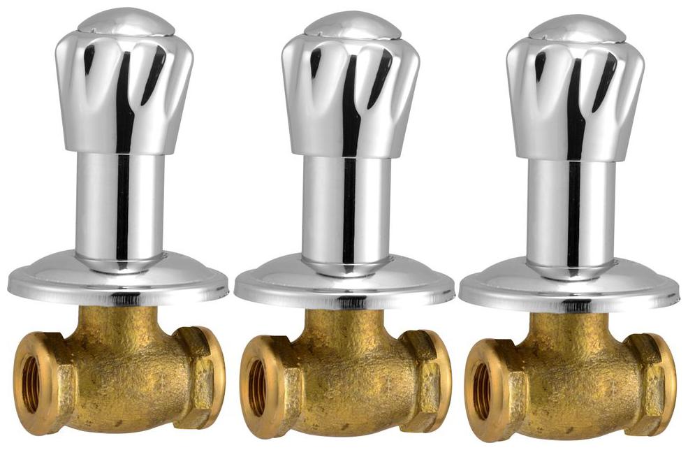 LOGGER - Concealed Stop Cock 15MM with Flange Set of 3 pcs (Type - Cute Material - Brass)
LOGGER - Concealed Stop Cock 15MM with Flange Set of 3 pcs (Type - Cute Material - Brass)