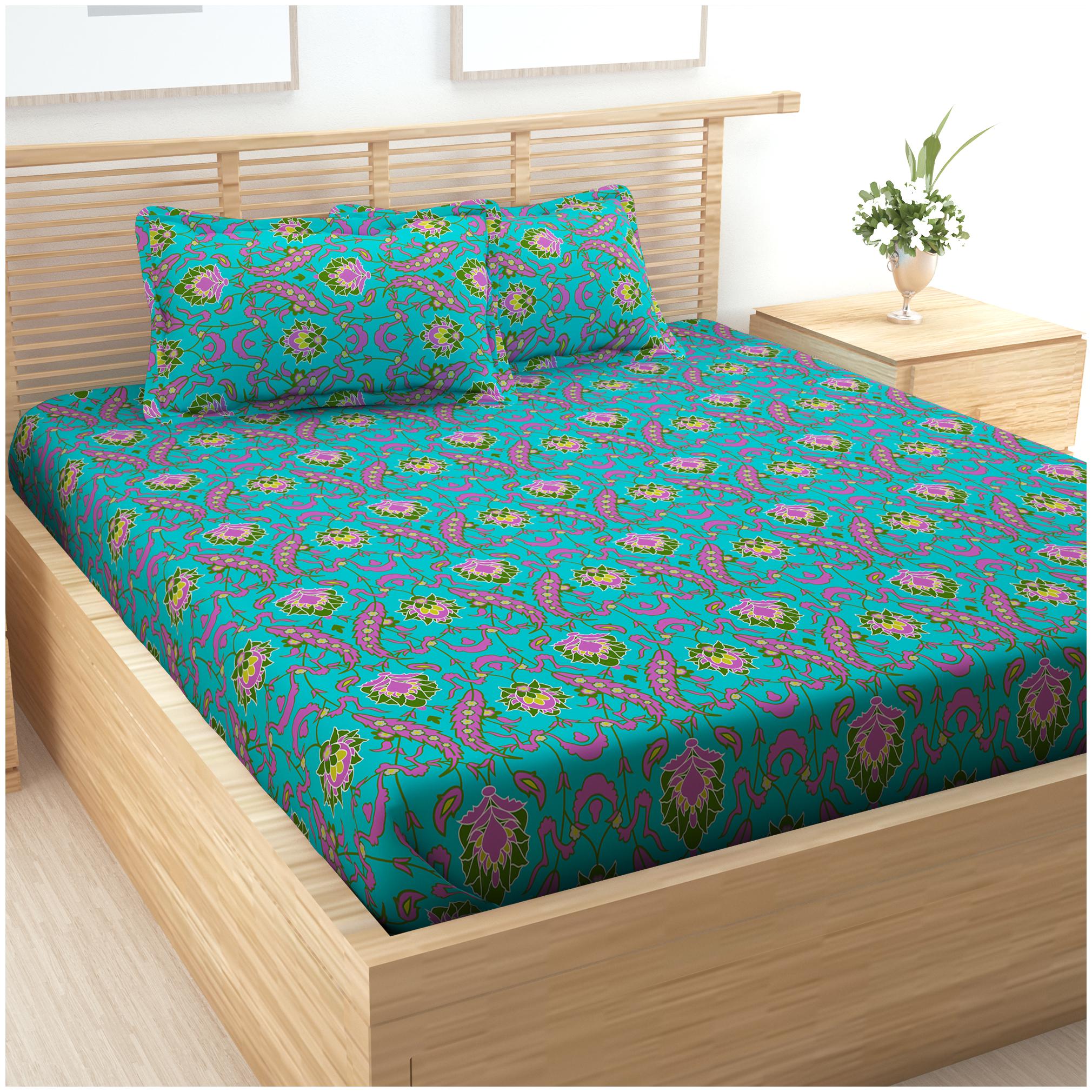 Story Home Cotton Floral Double Size Bedsheet 152 TC ( 1 Bedsheet With 2 Pillow Covers Green )
Story Home Cotton Floral Double Size Bedsheet 152 TC ( 1 Bedsheet With 2 Pillow Covers Green )