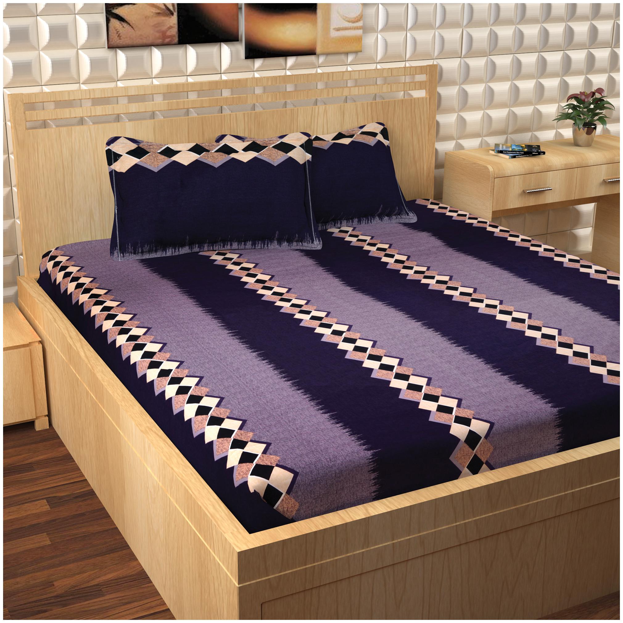 Story Home Cotton Checkered King Size Bedsheet 300 TC ( 1 Bedsheet With 2 Pillow Covers Purple )
Story Home Cotton Checkered King Size Bedsheet 300 TC ( 1 Bedsheet With 2 Pillow Covers Purple )
