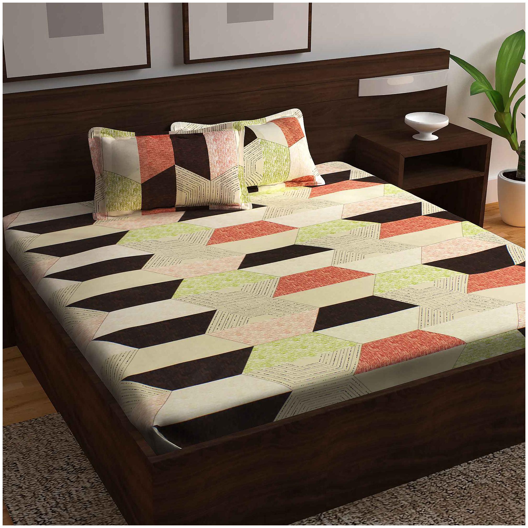 Story Home Cotton Abstract Double Size Bedsheet 152 TC ( 1 Bedsheet With 2 Pillow Covers Brown )
Story Home Cotton Abstract Double Size Bedsheet 152 TC ( 1 Bedsheet With 2 Pillow Covers Brown )