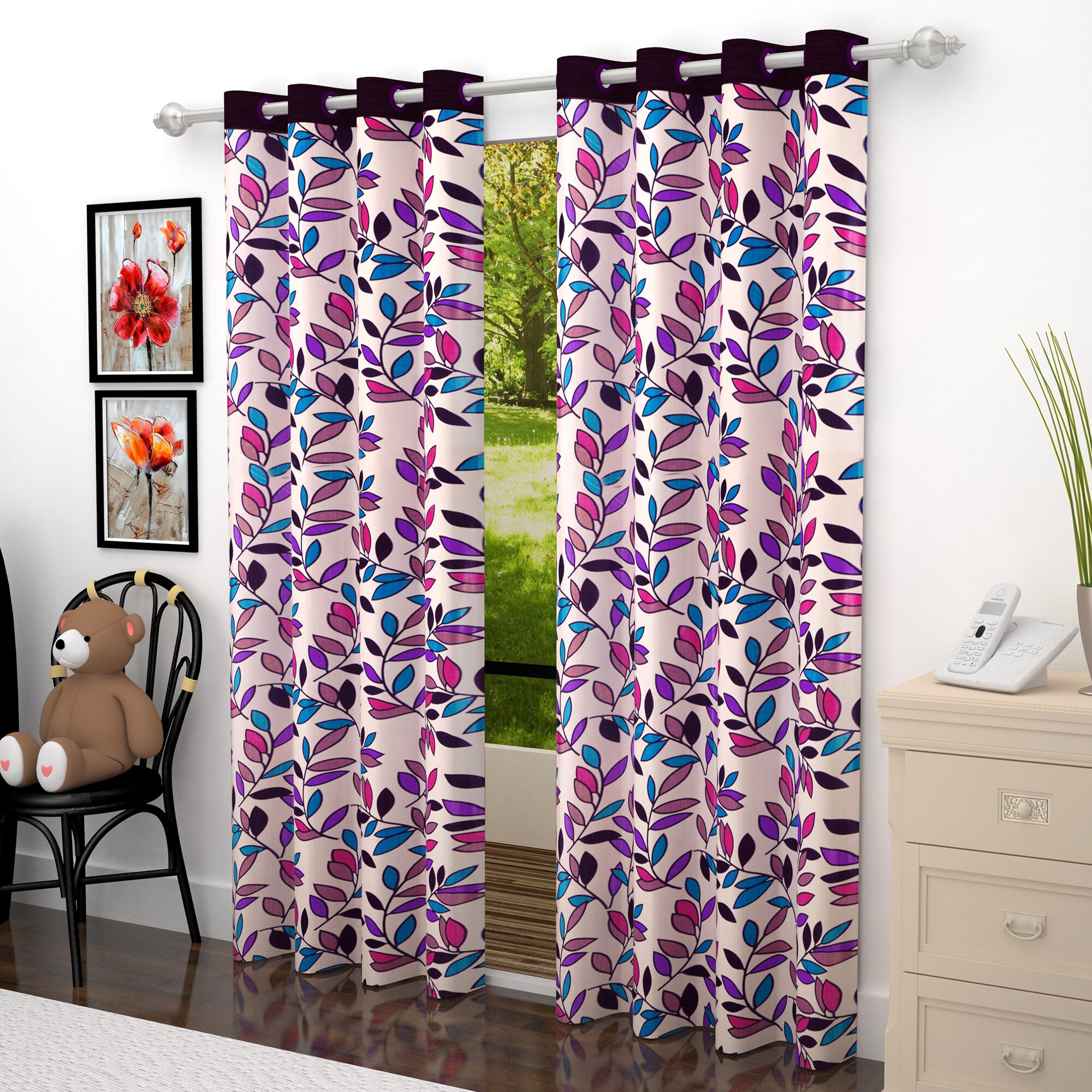 Story Home Polyester Door Semi Transparent Purple Regular Curtain ( Eyelet Closure Floral )
Story Home Polyester Door Semi Transparent Purple Regular Curtain ( Eyelet Closure Floral )