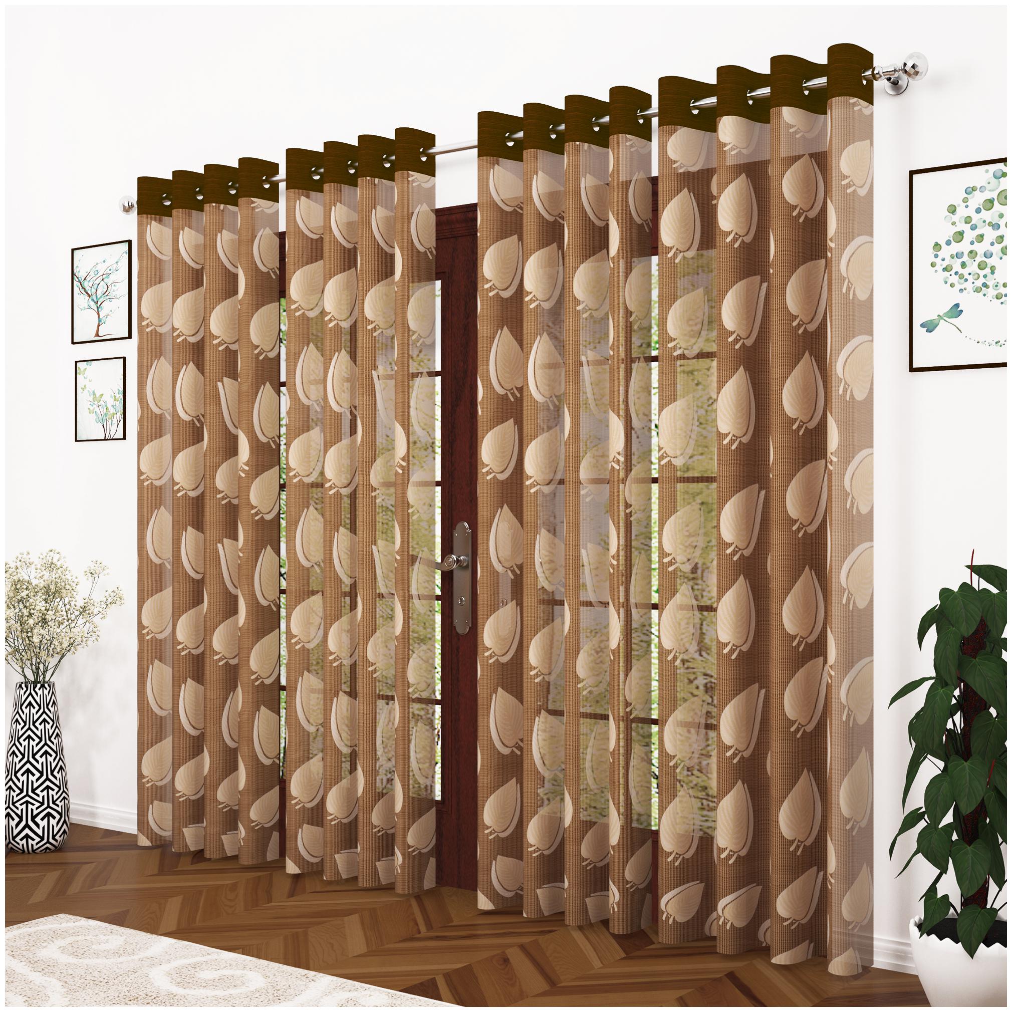 Story Home Polyester Door Semi Transparent Brown Sheer Curtain ( Eyelet Closure Abstract )
Story Home Polyester Door Semi Transparent Brown Sheer Curtain ( Eyelet Closure Abstract )