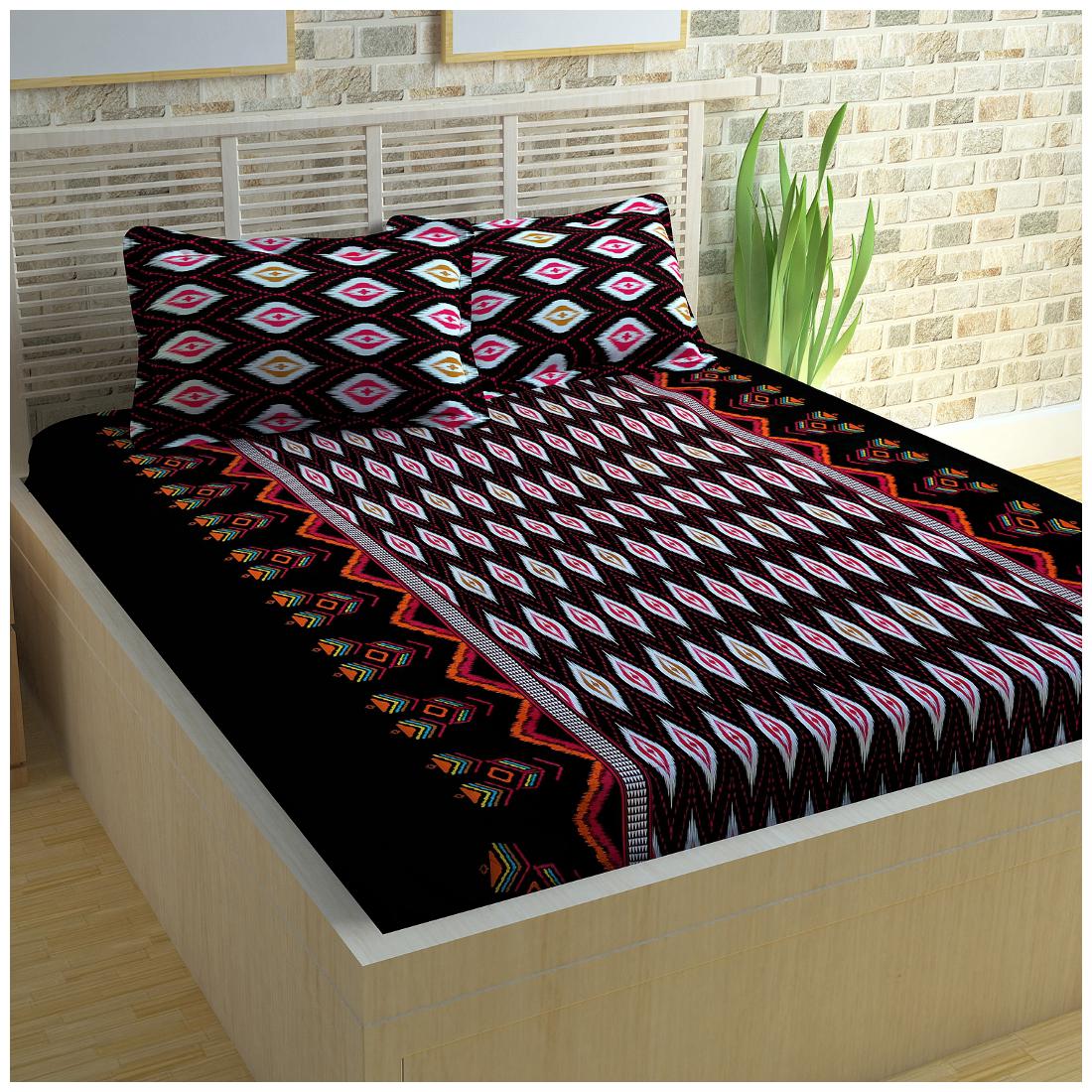 Story Home Cotton Abstract Double Size Bedsheet 300 TC ( 1 Bedsheet With 2 Pillow Covers Black )
Story Home Cotton Abstract Double Size Bedsheet 300 TC ( 1 Bedsheet With 2 Pillow Covers Black )