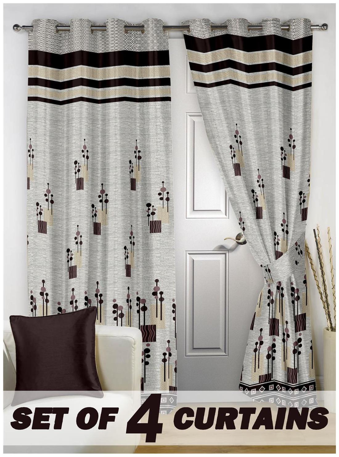 Story Home Jacquard Door Semi Transparent Brown Regular Curtain ( Eyelet Closure Abstract )
Story Home Jacquard Door Semi Transparent Brown Regular Curtain ( Eyelet Closure Abstract )