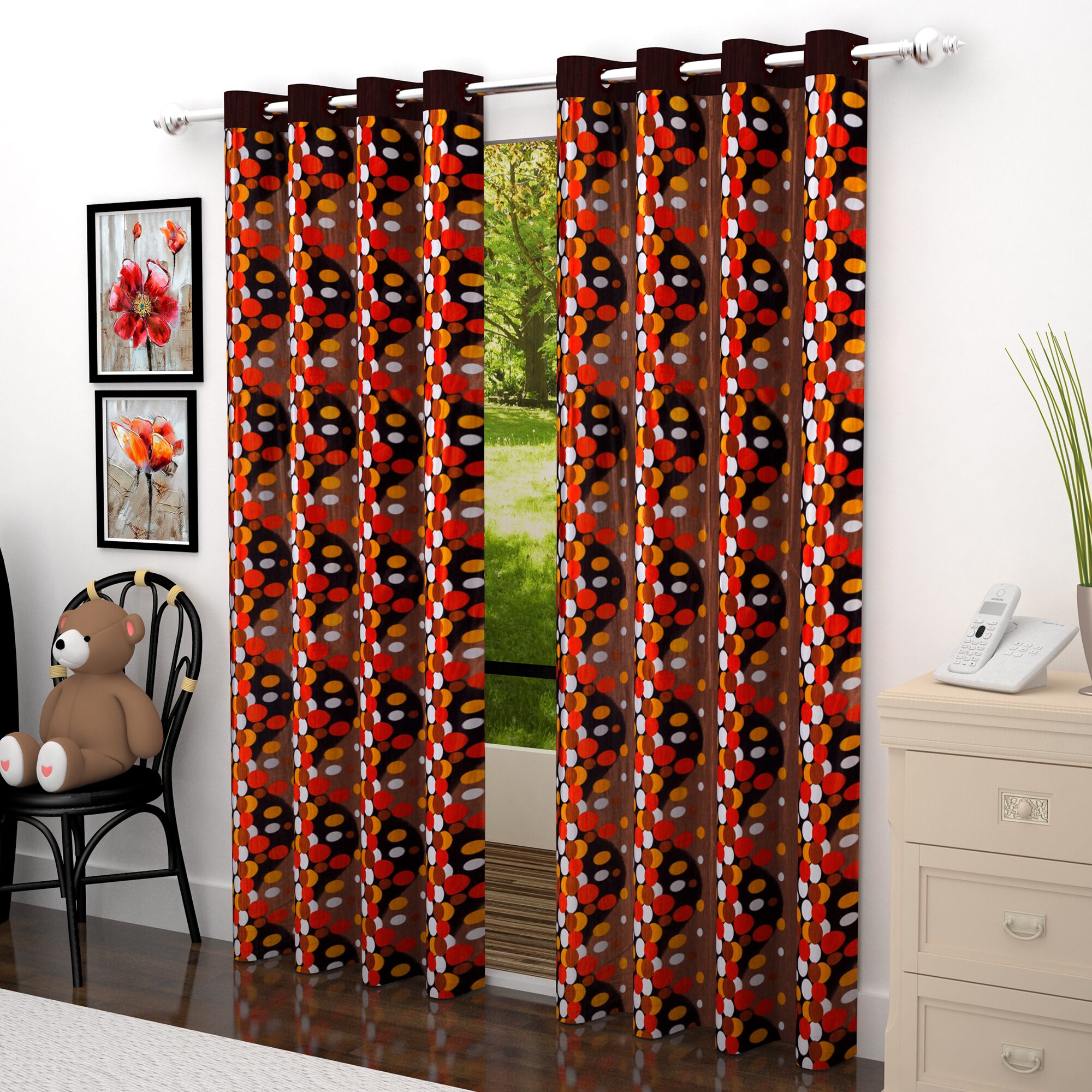 Story Home Polyester Door Semi Transparent Brown Regular Curtain ( Eyelet Closure Polka Dots )
Story Home Polyester Door Semi Transparent Brown Regular Curtain ( Eyelet Closure Polka Dots )