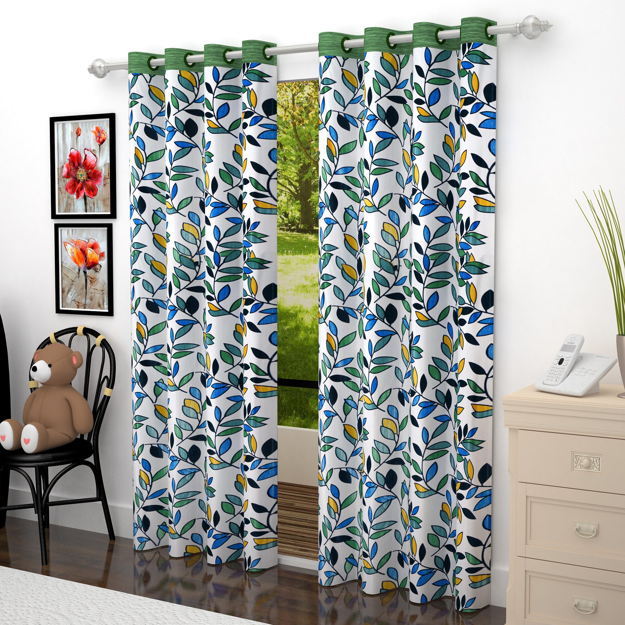 Story Home Polyester Door Semi Transparent Green Regular Curtain ( Eyelet Closure Floral )
Story Home Polyester Door Semi Transparent Green Regular Curtain ( Eyelet Closure Floral )