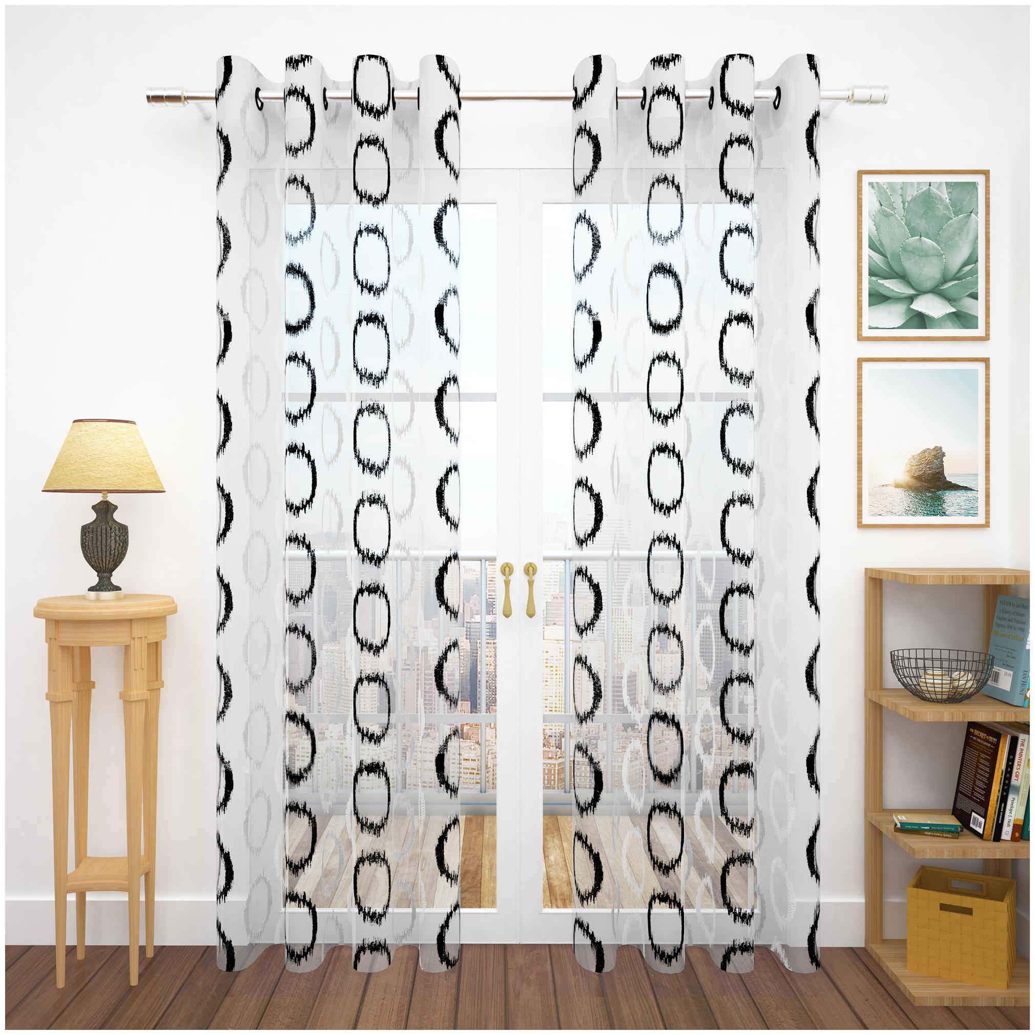 Story Home Polyester Door Transparent Black Sheer Curtain ( Eyelet Closure Abstract )
Story Home Polyester Door Transparent Black Sheer Curtain ( Eyelet Closure Abstract )