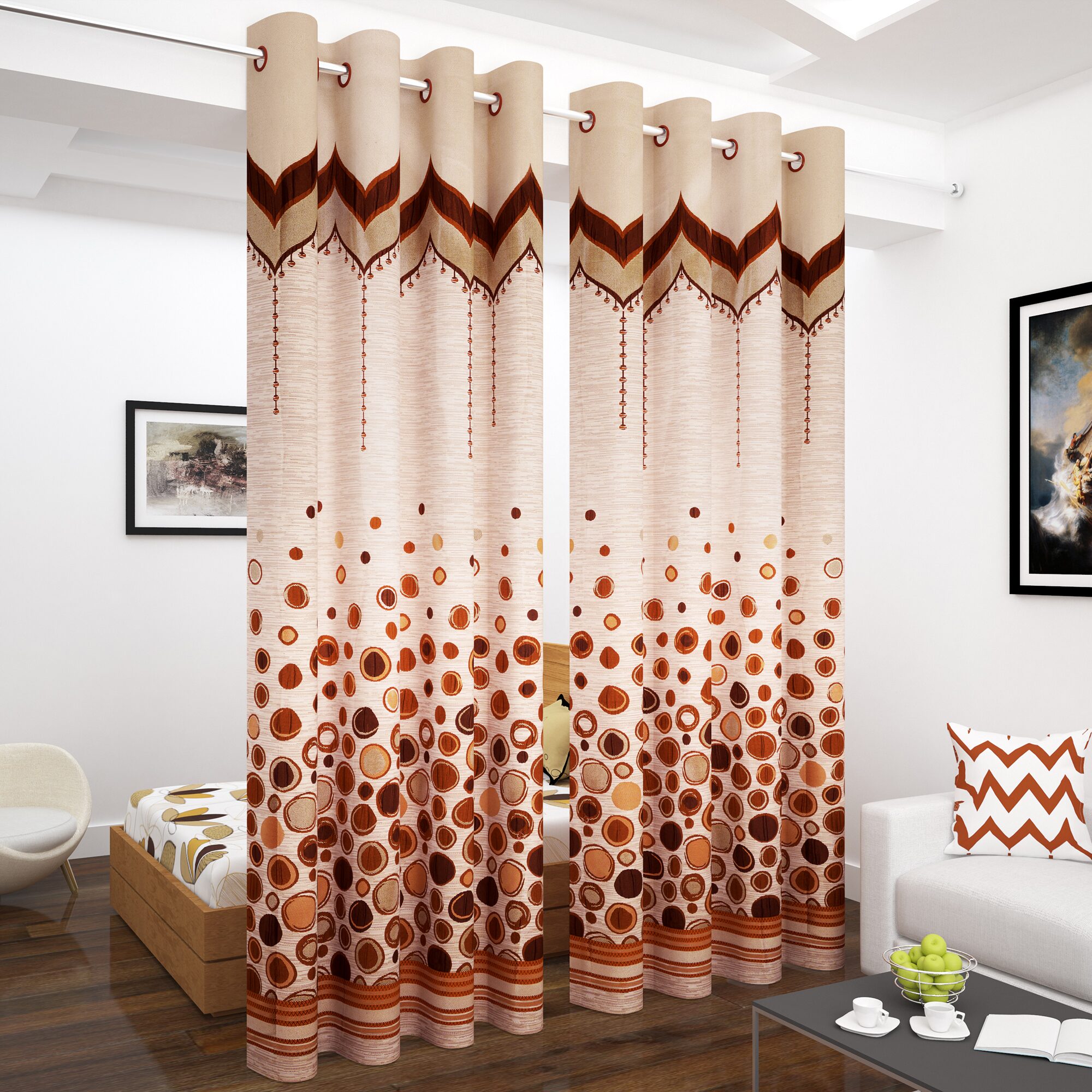 Story Home Jacquard Long Door Semi Transparent Orange Regular Curtain ( Eyelet Closure Polka Dots )
Story Home Jacquard Long Door Semi Transparent Orange Regular Curtain ( Eyelet Closure Polka Dots )