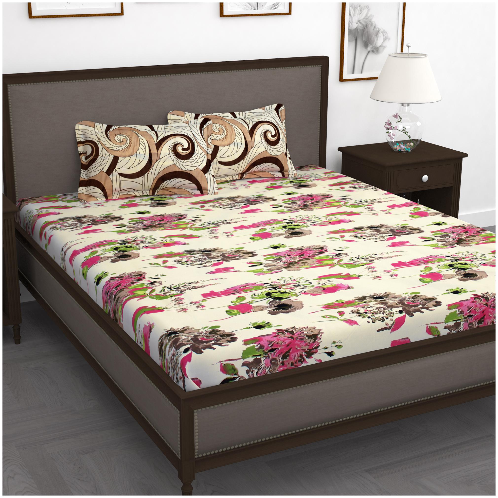 Story Home Cotton Floral Double Size Bedsheet 250 TC ( 1 Bedsheet With 2 Pillow Covers Cream )
Story Home Cotton Floral Double Size Bedsheet 250 TC ( 1 Bedsheet With 2 Pillow Covers Cream )