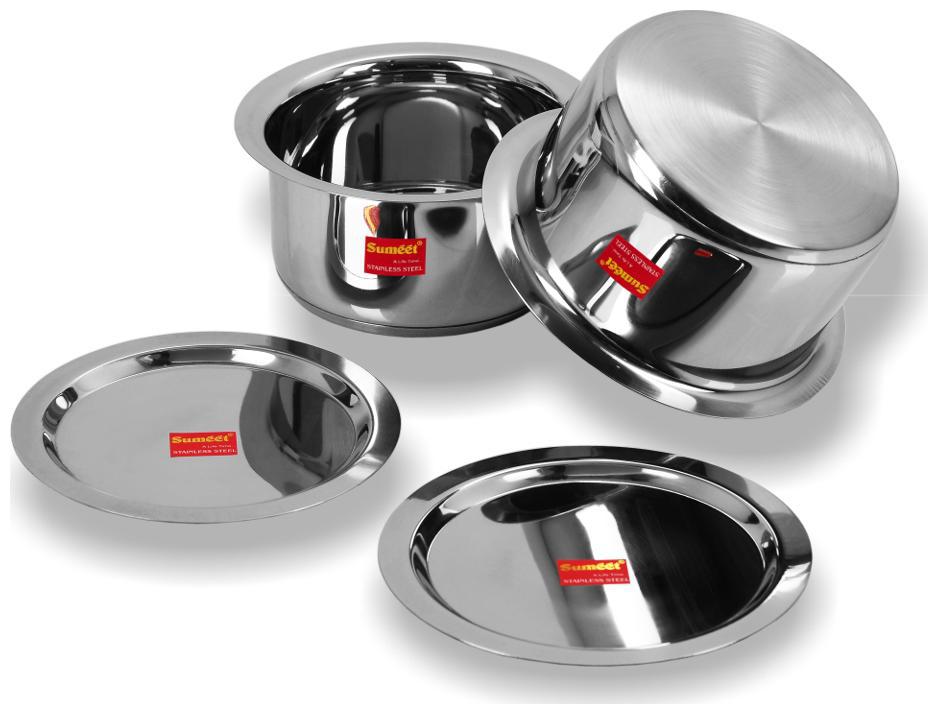 Sumeet 2 pcs Stainless Steel Induction Bottom (Encapsulated Bottom) Container Set Tope Cookware Set With Lids Size No 11 No 12 (1 25 L 1 7 L)
Sumeet 2 pcs Stainless Steel Induction Bottom (Encapsulated Bottom) Container Set Tope Cookware Set With Lids Size No 11 No 12 (1 25 L 1 7 L)