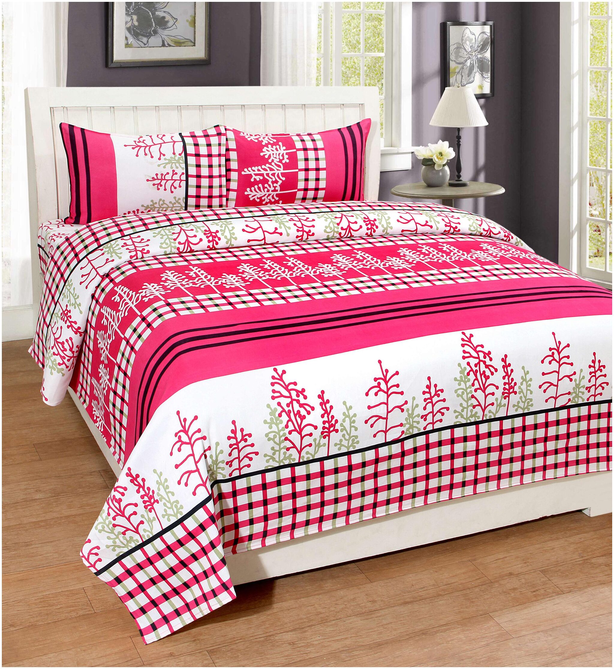 Supreme Home Collective Microfiber Checkered Double Size Bedsheet 144 TC ( 1 Bedsheet With 2 Pillow Covers Pink )
Supreme Home Collective Microfiber Checkered Double Size Bedsheet 144 TC ( 1 Bedsheet With 2 Pillow Covers Pink )