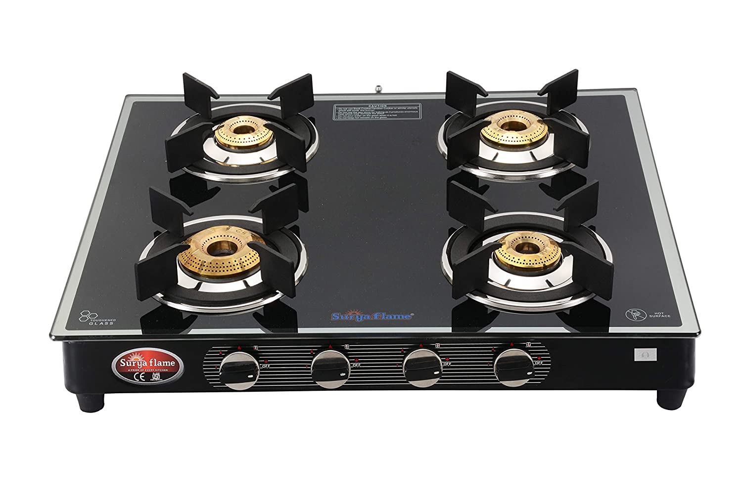 Surya Flame 4B SILVERLINE GT MS AUTO 4 Burner Automatic Regular Black Gas Stove ISI Certified
Surya Flame 4B SILVERLINE GT MS AUTO 4 Burner Automatic Regular Black Gas Stove ISI Certified