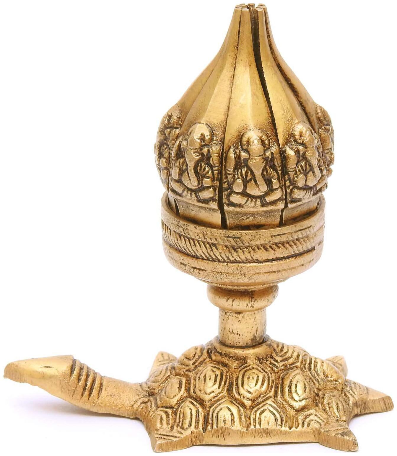 Susajjit Brass Lotus Deepak or Diya Engraved Ganesha on Leaf Made of Brass Table Diya Candle Holder
Susajjit Brass Lotus Deepak or Diya Engraved Ganesha on Leaf Made of Brass Table Diya Candle Holder
