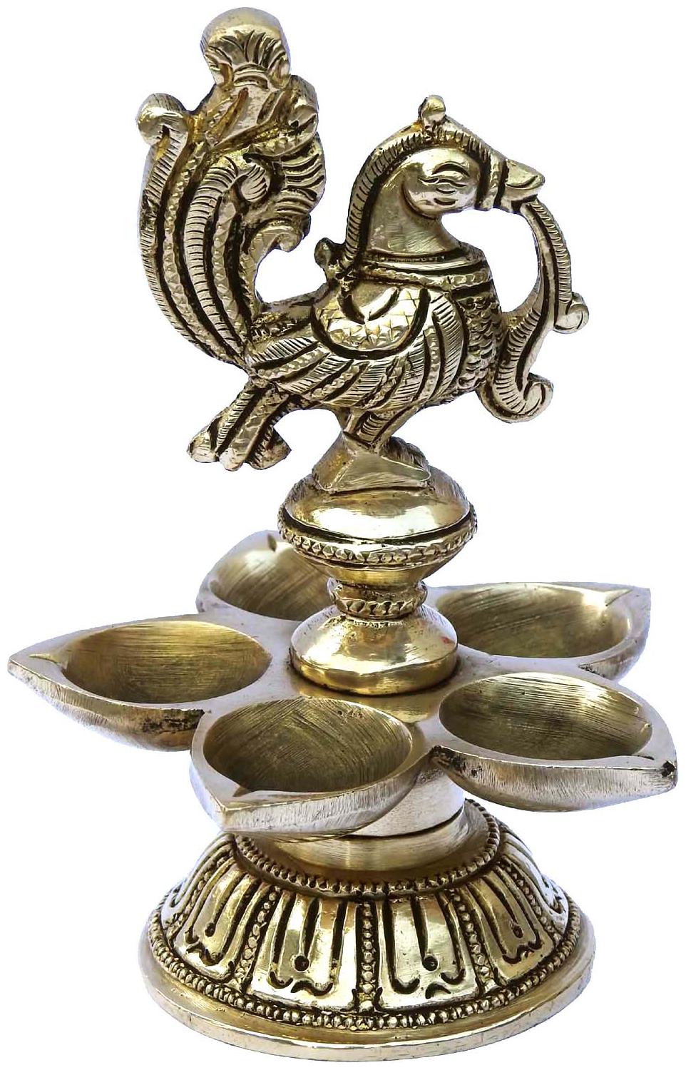 Susajjit Decor Decorative Bird Oil Lamp Brass Diya