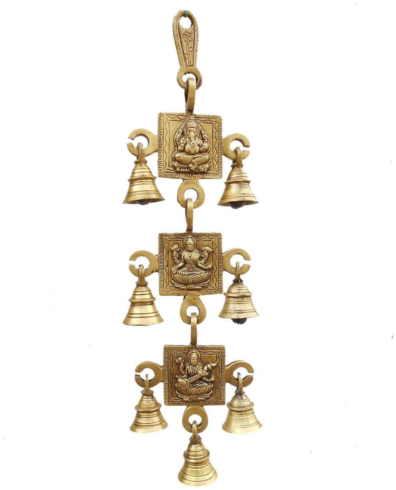 Susajjit Lakshmi Ganesha and Saraswati Wall Hanging with Bells Wind Chim and Wall De cor
Susajjit Lakshmi Ganesha and Saraswati Wall Hanging with Bells Wind Chim and Wall De cor