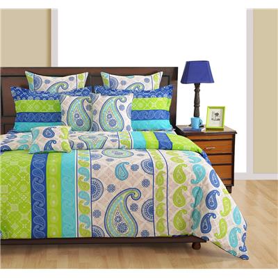 Swayam Cotton Geometric Double Size Bedsheet 250 TC ( 1 Bedsheet With 2 Pillow Covers Blue )
Swayam Cotton Geometric Double Size Bedsheet 250 TC ( 1 Bedsheet With 2 Pillow Covers Blue )