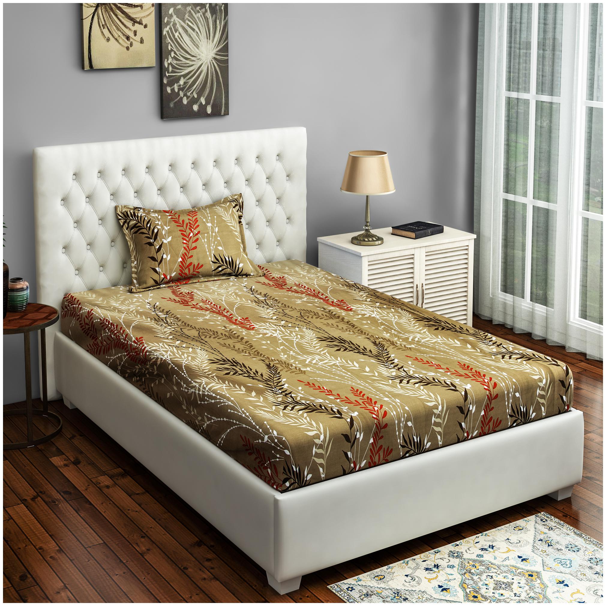 Swayam Cotton Abstract Single Size Bedsheet 250 TC ( 1 Bedsheet With 1 Pillow Covers Grey )
Swayam Cotton Abstract Single Size Bedsheet 250 TC ( 1 Bedsheet With 1 Pillow Covers Grey )