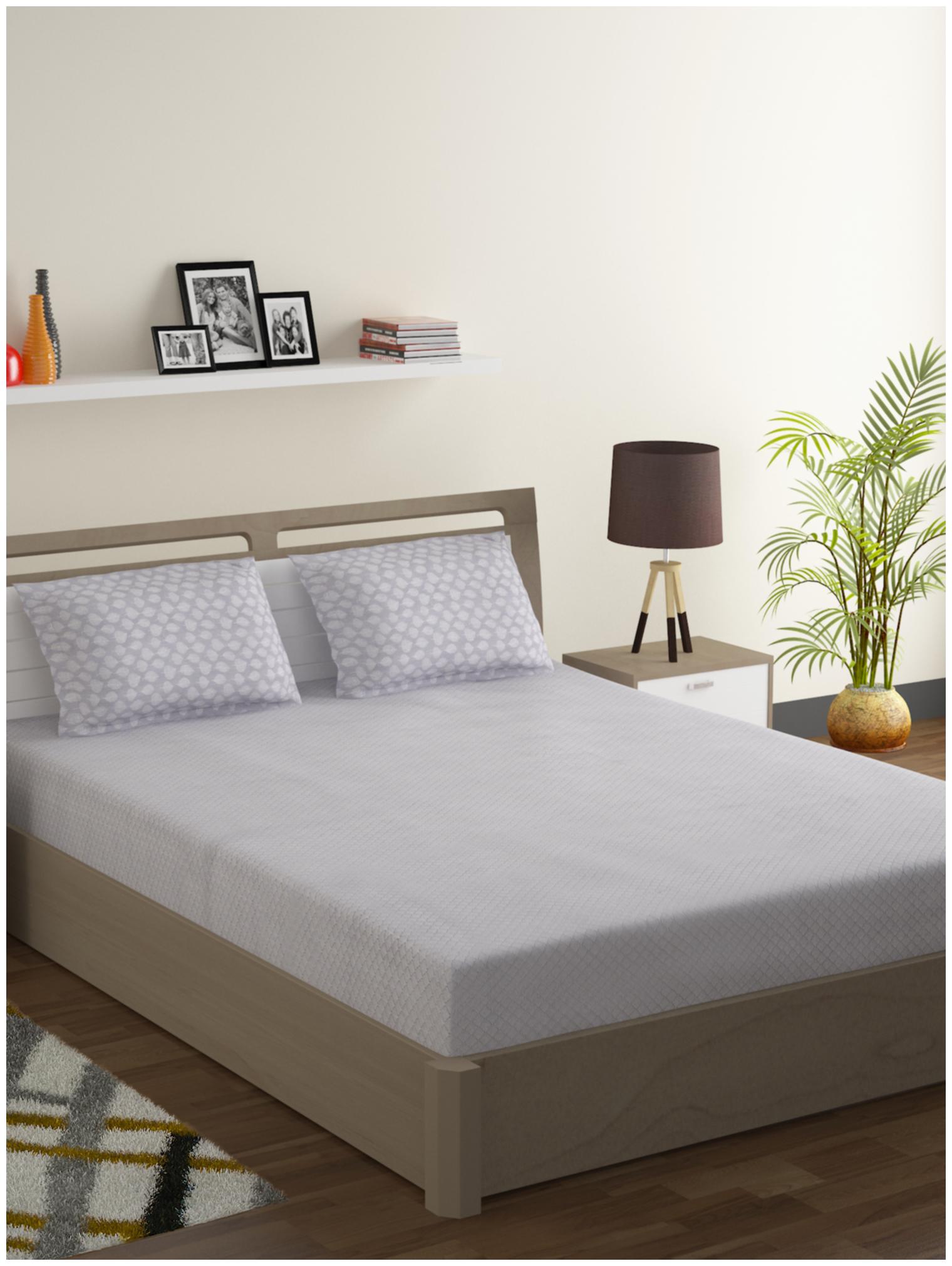 Swayam Cotton Printed King Size Bedsheet 210 TC ( 1 Bedsheet With 2 Pillow Covers Grey )
Swayam Cotton Printed King Size Bedsheet 210 TC ( 1 Bedsheet With 2 Pillow Covers Grey )