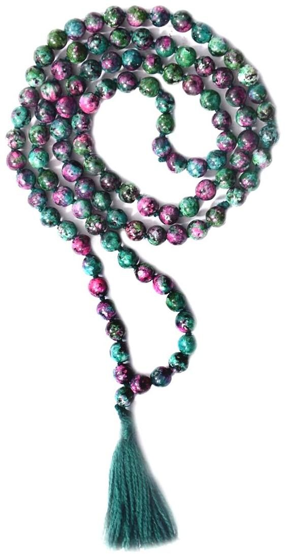 Takshila Gems Natural Ruby Zoisite Mala 108 1 (6 mm) Knotted Beads Mala Lab Certified for Jaap Wear
Takshila Gems Natural Ruby Zoisite Mala 108 1 (6 mm) Knotted Beads Mala Lab Certified for Jaap Wear