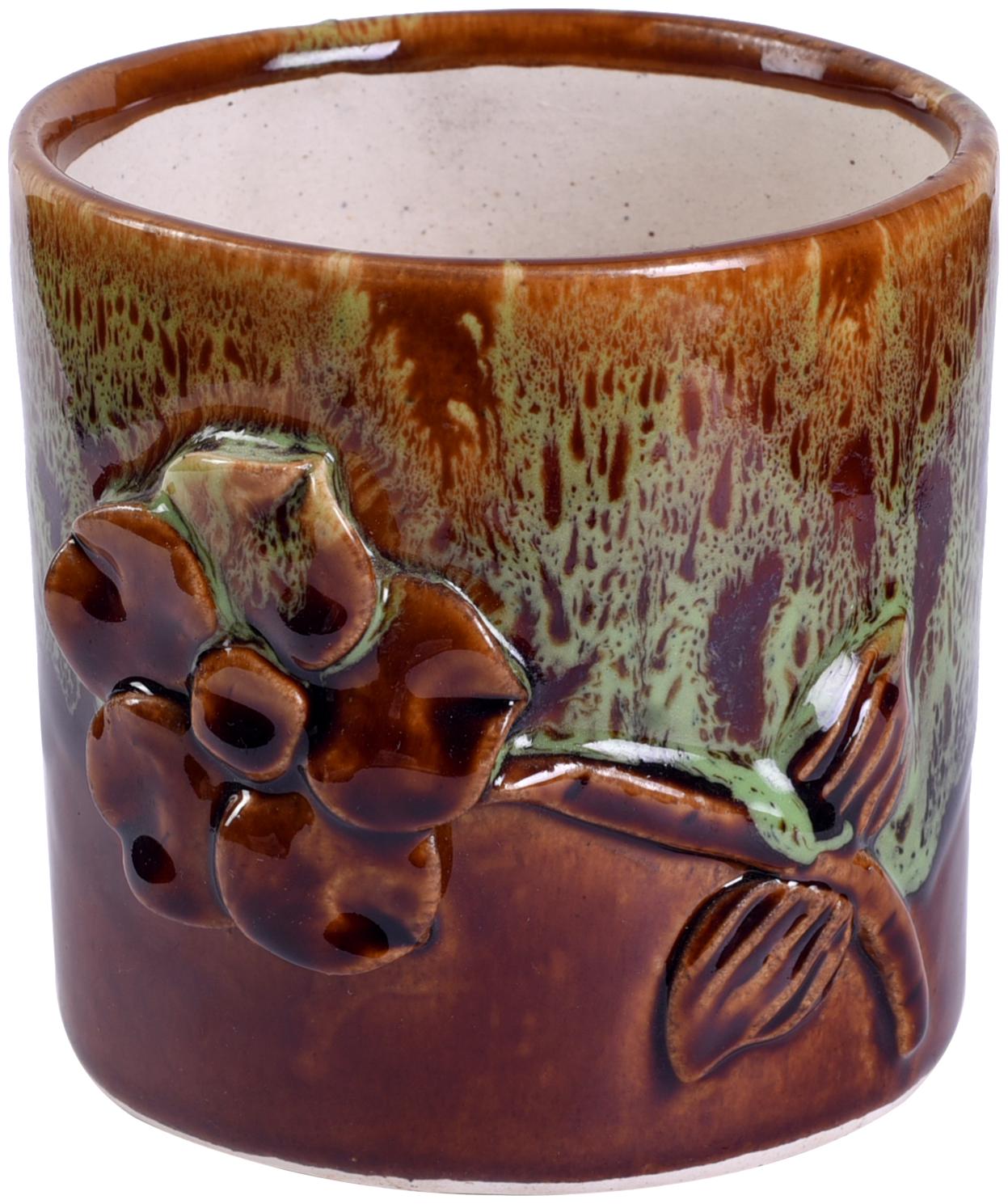 Tashveen Articles Ceramic Planter (Glazed Brown with Flower Design) Indoor planter Outdoor Planter Pot
Tashveen Articles Ceramic Planter (Glazed Brown with Flower Design) Indoor planter Outdoor Planter Pot