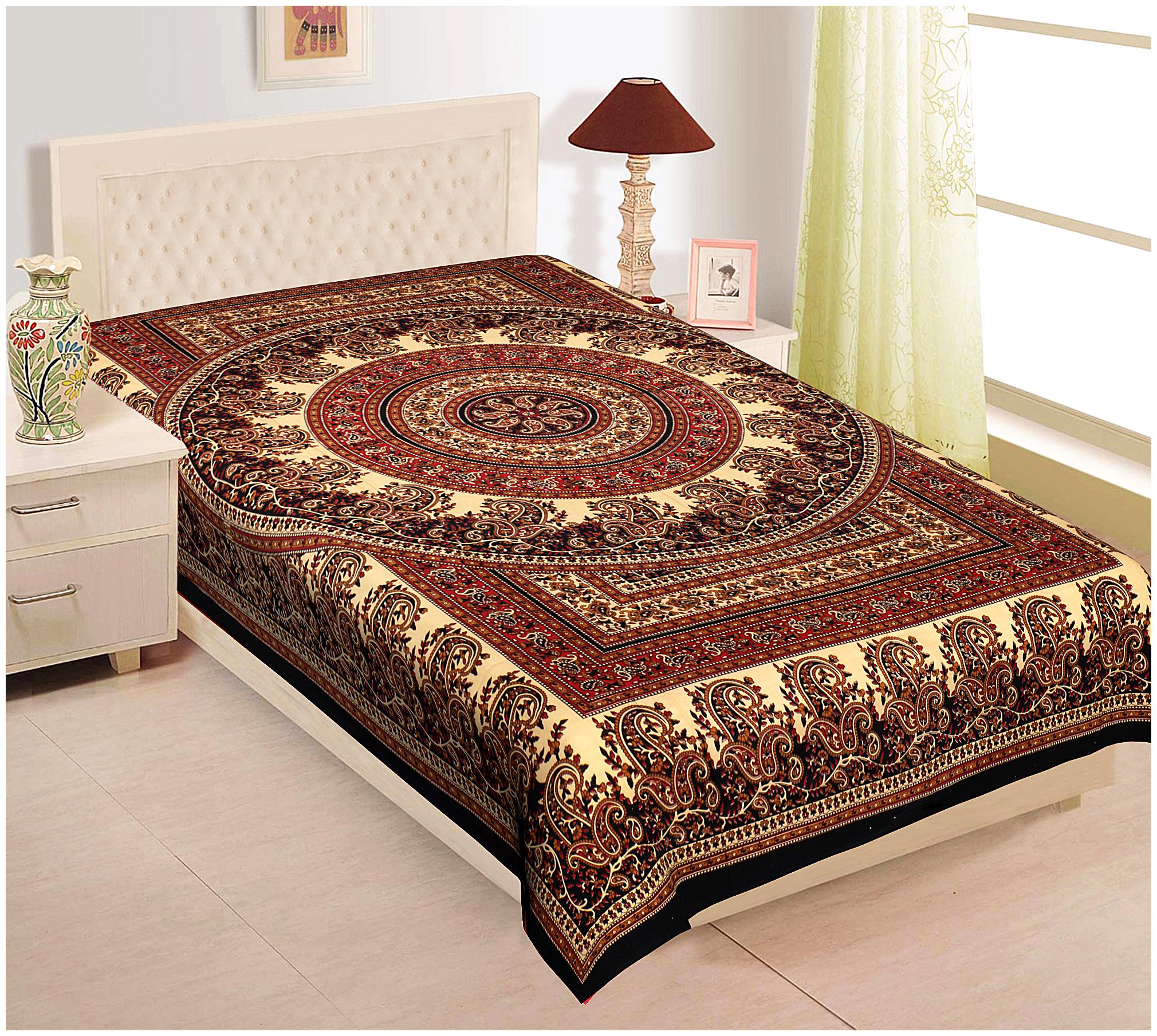 TEXSTYLERS Cotton Printed Single Size Bedsheet 144 TC ( 1 Bedsheet Without Pillow Covers Black )
TEXSTYLERS Cotton Printed Single Size Bedsheet 144 TC ( 1 Bedsheet Without Pillow Covers Black )