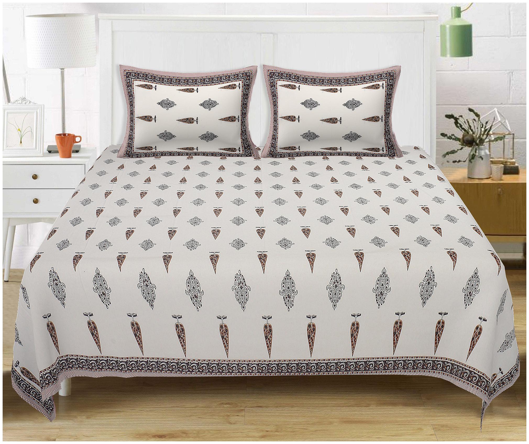 TEXSTYLERS Cotton Printed King Size Bedsheet 220 TC ( 1 Bedsheet With 2 Pillow Covers Multi )
TEXSTYLERS Cotton Printed King Size Bedsheet 220 TC ( 1 Bedsheet With 2 Pillow Covers Multi )
