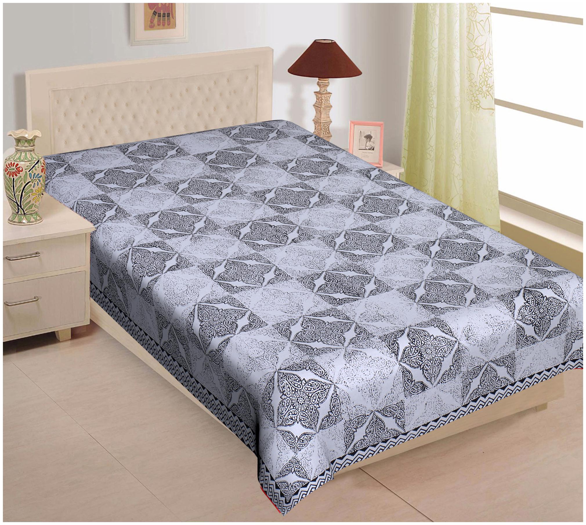 TEXSTYLERS Cotton Printed Single Size Bedsheet 220 TC ( 1 Bedsheet Without Pillow Covers Black )
TEXSTYLERS Cotton Printed Single Size Bedsheet 220 TC ( 1 Bedsheet Without Pillow Covers Black )