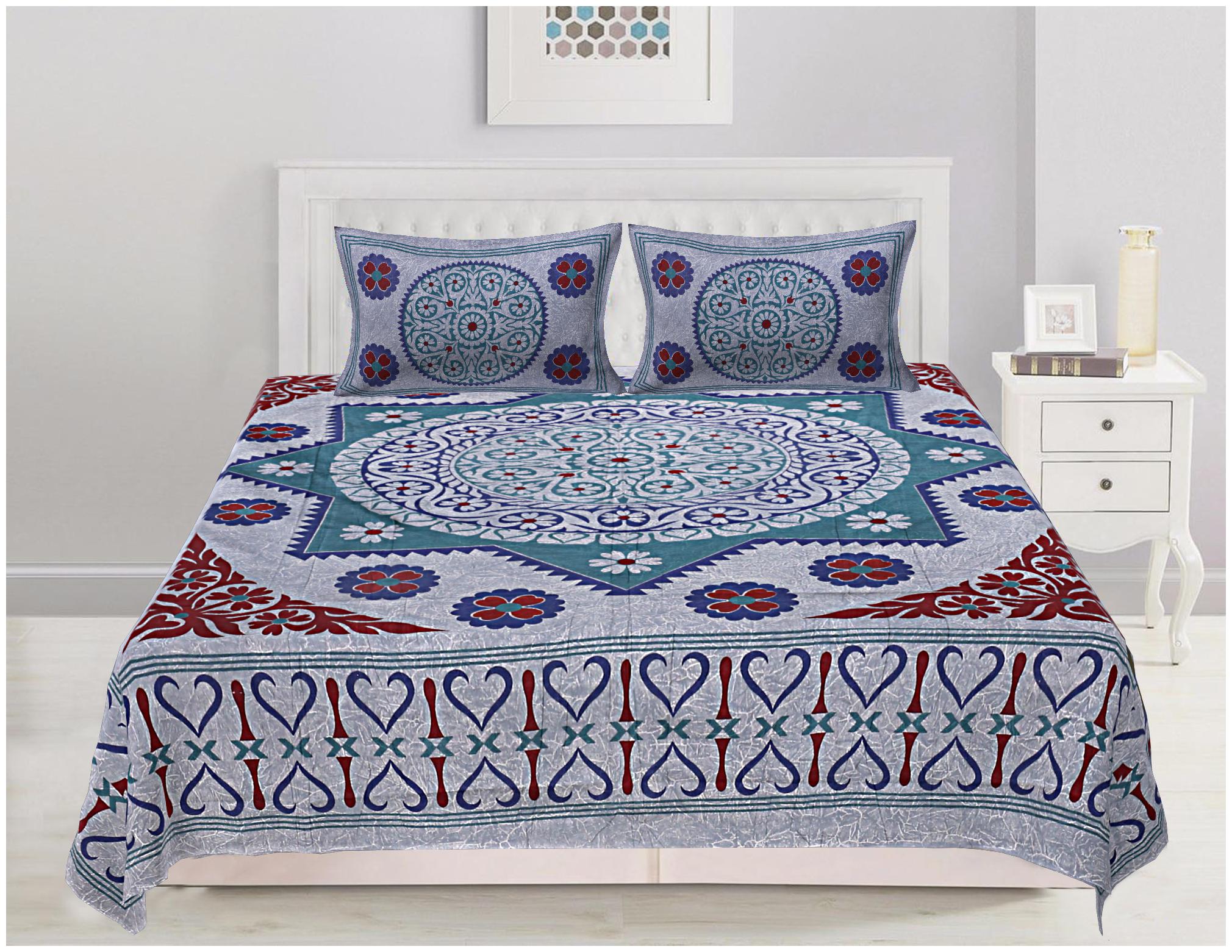 TEXSTYLERS Cotton Printed Double Size Bedsheet 200 TC ( 1 Bedsheet With 2 Pillow Covers Multi )
TEXSTYLERS Cotton Printed Double Size Bedsheet 200 TC ( 1 Bedsheet With 2 Pillow Covers Multi )