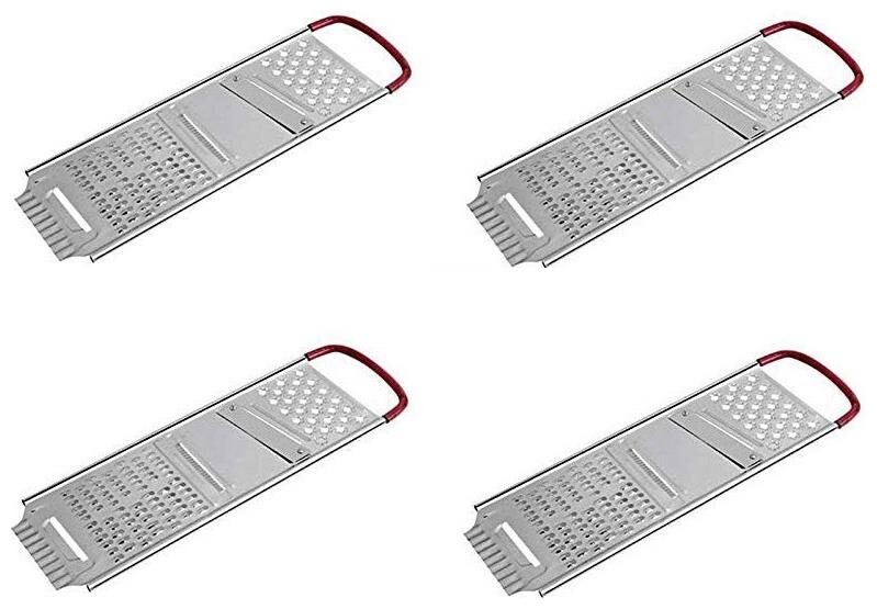 Total solution Multi-Purpose Stainless Steel Grater with Handle Kitchen Tool kaddukash set of 4
Total solution Multi-Purpose Stainless Steel Grater with Handle Kitchen Tool kaddukash set of 4
