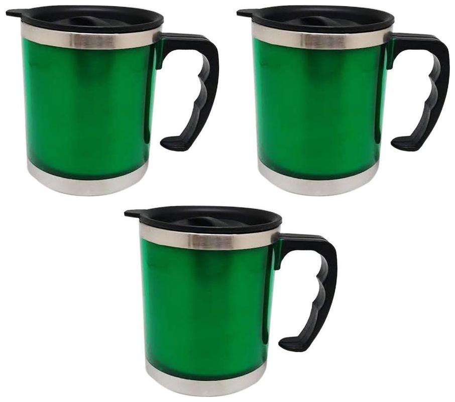 Tuelip Pack of Three Stainless Steel Insulated Coffee Mug And Tea Mug with Sipper Lid 400 ml (Green)
Tuelip Pack of Three Stainless Steel Insulated Coffee Mug And Tea Mug with Sipper Lid 400 ml (Green)