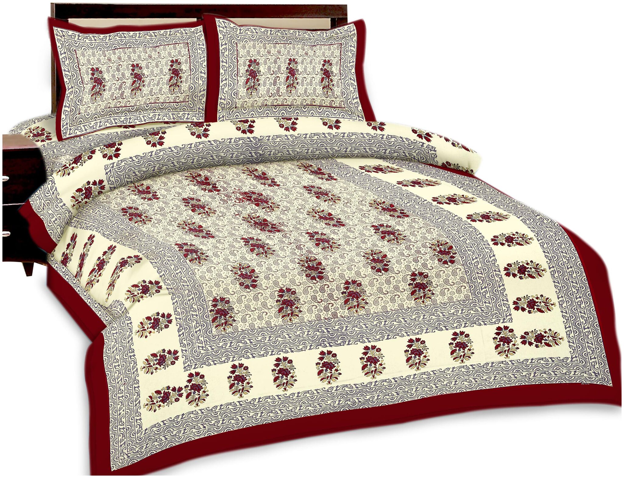 UniqChoice Cotton Printed Double Size Bedsheet 144 TC ( 1 Bedsheet With 2 Pillow Covers Multi )
UniqChoice Cotton Printed Double Size Bedsheet 144 TC ( 1 Bedsheet With 2 Pillow Covers Multi )