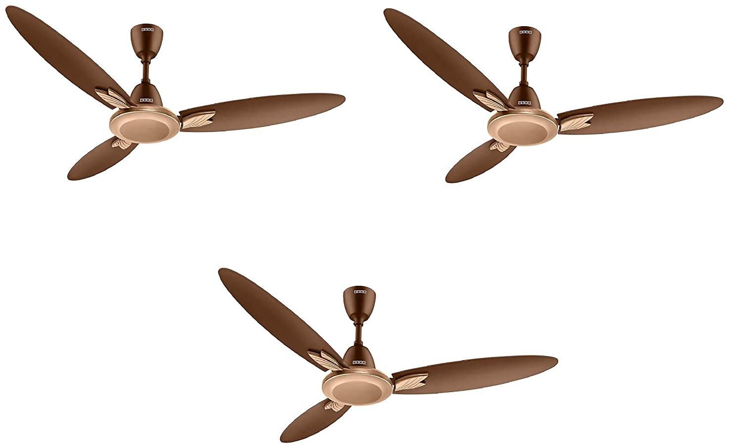 Usha Bloom Magnolia 1250mm Ceiling Fan with Anti Dust Feature (Sparkle Golden Brown) Pack Of 3
Usha Bloom Magnolia 1250mm Ceiling Fan with Anti Dust Feature (Sparkle Golden Brown) Pack Of 3