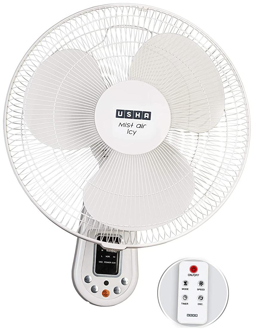 USHA Mist Air ICY with Remote 400 mm Smart Wall Fan 3 Intelligent Wind Modes Sleep Timer
USHA Mist Air ICY with Remote 400 mm Smart Wall Fan 3 Intelligent Wind Modes Sleep Timer