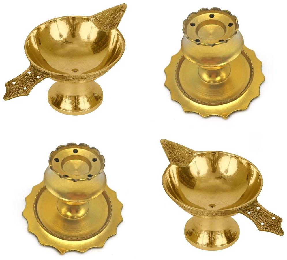 Utkarsh Combo Of 4 pcs Akhand Laxmi Deepak Pital Diya With Brass Incense Stick Holder
Utkarsh Combo Of 4 pcs Akhand Laxmi Deepak Pital Diya With Brass Incense Stick Holder