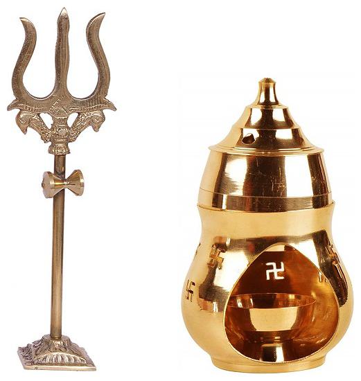 Utkarsh Combo Of Kapoor camphor Diffuser Brass Diya lamp With Trishul trident Damru with Stand Statue
Utkarsh Combo Of Kapoor camphor Diffuser Brass Diya lamp With Trishul trident Damru with Stand Statue