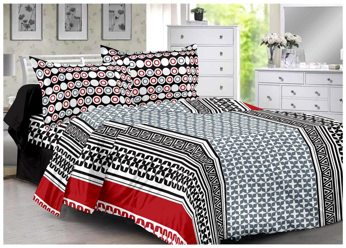 Valtellina Cotton Abstract Double Size Bedsheet 104 TC ( 1 Bedsheet With 2 Pillow Covers Grey )
Valtellina Cotton Abstract Double Size Bedsheet 104 TC ( 1 Bedsheet With 2 Pillow Covers Grey )
