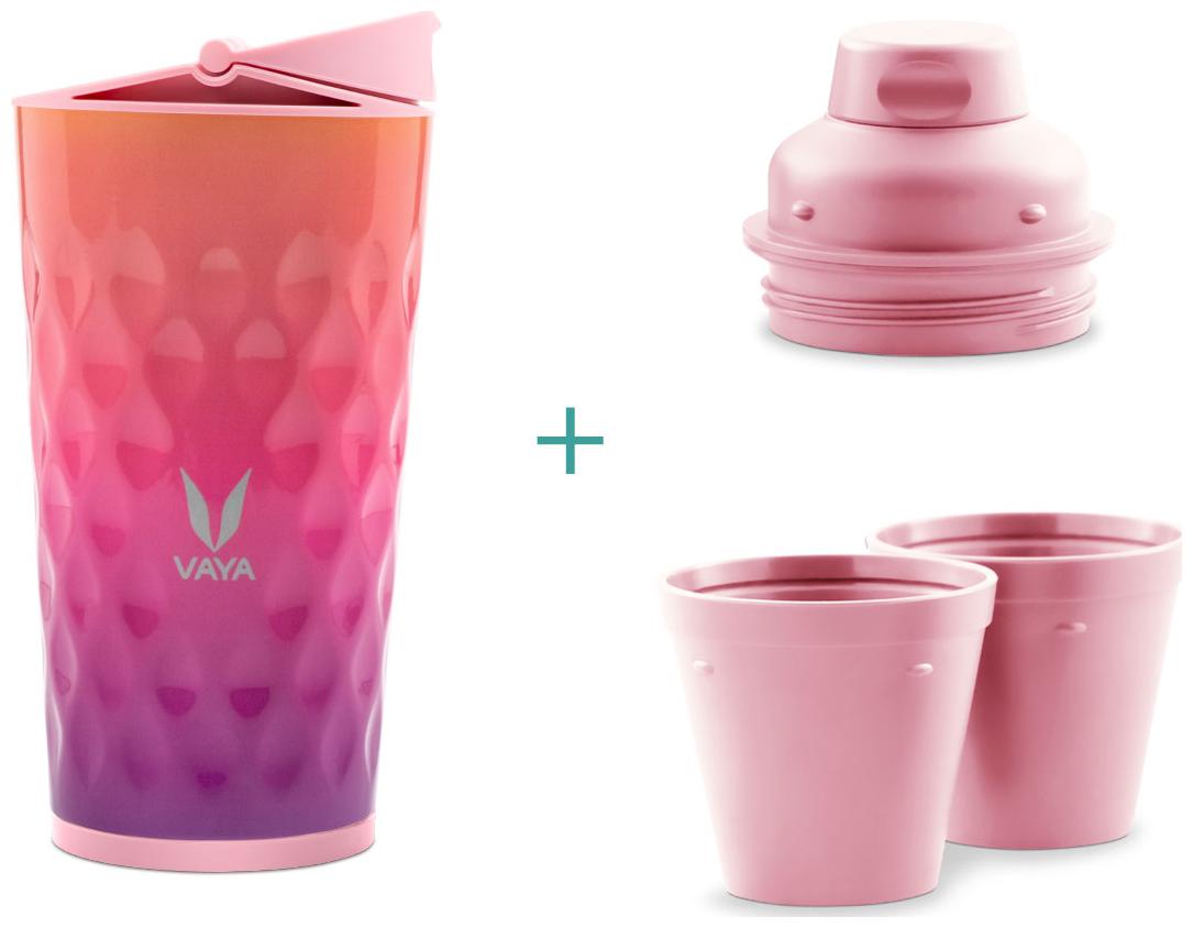 Vaya Drynk 3 In 1 Stainless Steel Water Bottle With (Tumbler Sipper Gulper) And 2 Cups 350 Ml
Vaya Drynk 3 In 1 Stainless Steel Water Bottle With (Tumbler Sipper Gulper) And 2 Cups 350 Ml