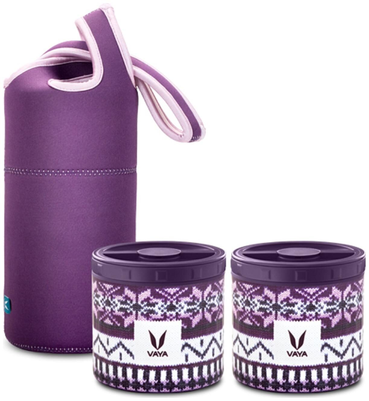 Vaya Preserve LunchKit - 600 ml (2 x 300 ml) Wool Vacuum Insulated Stainless Steel Meal Container with Purple Lunch Bag Meal Carrier Portable Lunch Box Set of 2 Color - Wool
Vaya Preserve LunchKit - 600 ml (2 x 300 ml) Wool Vacuum Insulated Stainless Steel Meal Container with Purple Lunch Bag Meal Carrier Portable Lunch Box Set of 2 Color - Wool