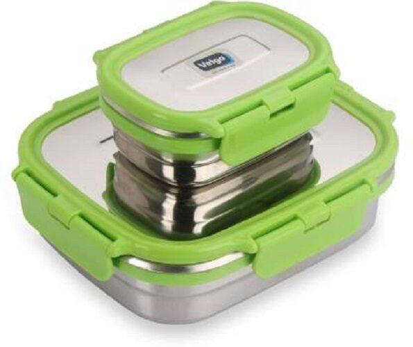 Velgo Lock N Steel 100 Air Tight 2 Pcs Container Lunch Box - Purple - 875ML 180ML for Office College School
Velgo Lock N Steel 100 Air Tight 2 Pcs Container Lunch Box - Purple - 875ML 180ML for Office College School