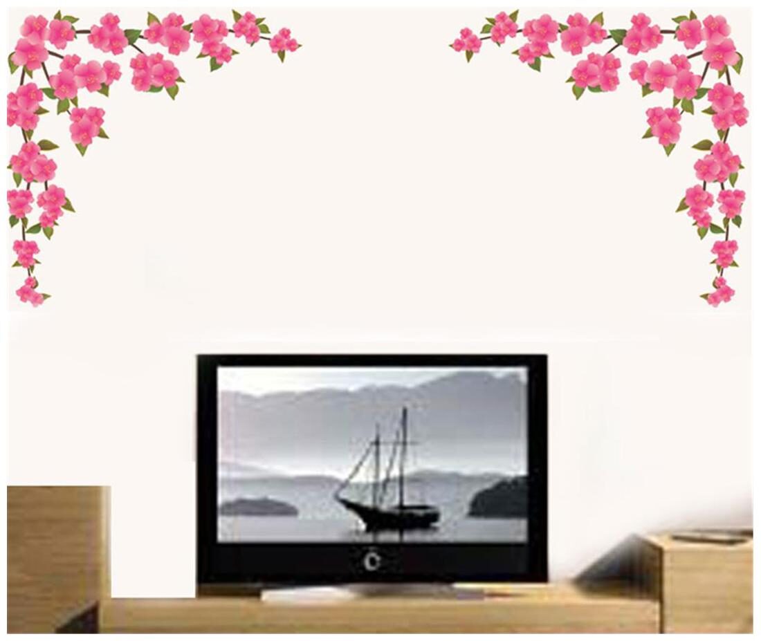 Wall Wings Blushing Pink Shade Flower bunches On Vines For Television (wall mounted) D cor Abstract Art Wall Sticker Decals (57108)
Wall Wings Blushing Pink Shade Flower bunches On Vines For Television (wall mounted) D cor Abstract Art Wall Sticker Decals (57108)