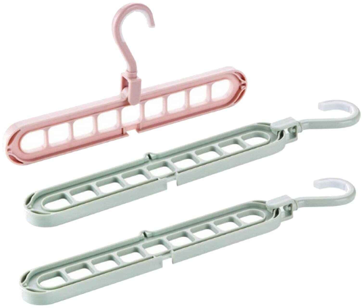 Wardrobe Space Saver Folding Hangers for Clothes Wardrobe Anti-Skid Plastic Magic Clothes Hanger - 360 Swivel Hook - 9-Holes Design Closet Organiser Hanger Closet Organizer 3 Pcs
Wardrobe Space Saver Folding Hangers for Clothes Wardrobe Anti-Skid Plastic Magic Clothes Hanger - 360 Swivel Hook - 9-Holes Design Closet Organiser Hanger Closet Organizer 3 Pcs