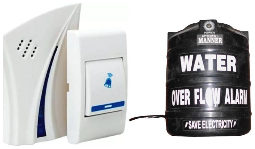 Water tank Overflow Alarm with Sweet Sound Cordless Wireless Calling Remote Door Bell For Home Shop Office (Multi Color) Set of 2
Water tank Overflow Alarm with Sweet Sound Cordless Wireless Calling Remote Door Bell For Home Shop Office (Multi Color) Set of 2
