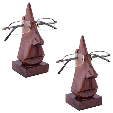 Worthy Shoppee Wooden Nose Shaped Spectacle Holder Specs Stand Pair of 2 pc (Desktop Table top Display Gift Item)
Worthy Shoppee Wooden Nose Shaped Spectacle Holder Specs Stand Pair of 2 pc (Desktop Table top Display Gift Item)